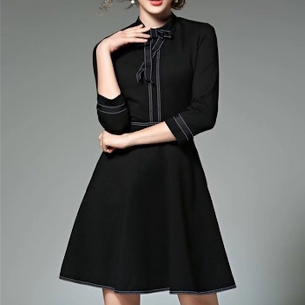 NWT Coeur De Vague RibbonBowCollar Dress